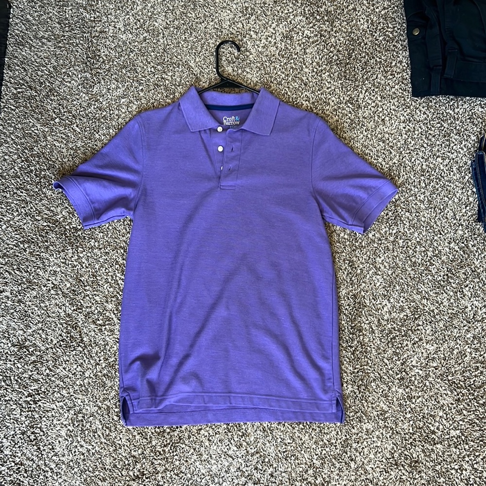 Croft & Barrow Purple Collard Shirt